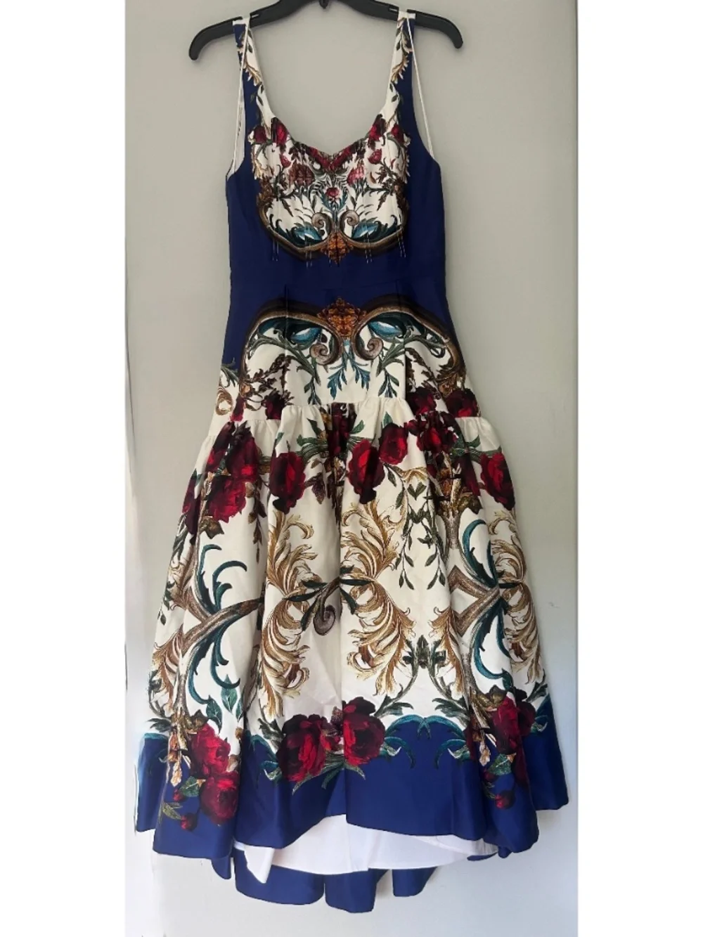 Alice + Olivia Diana Gilded Rose Structured Midi Dress size 8 - Picture 8 of 15